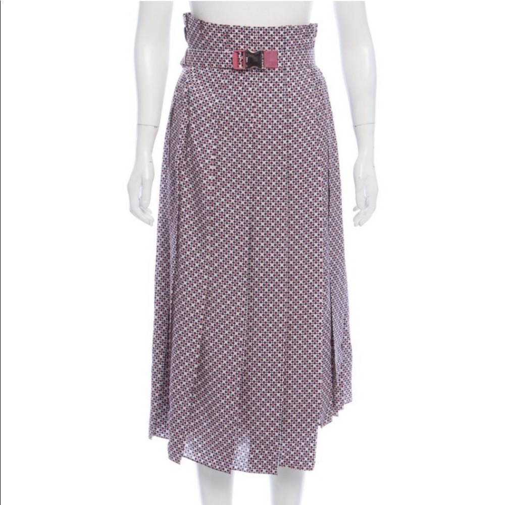 Fendi mid length Asymmetrical Pleated Skirt